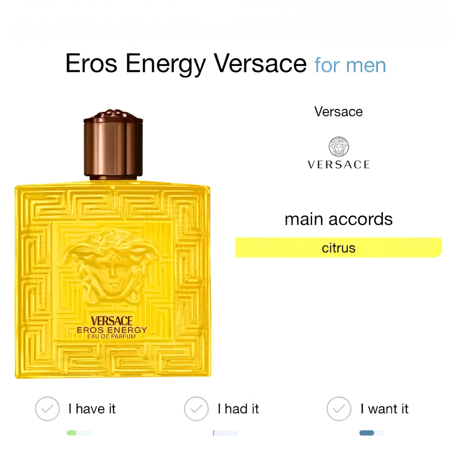 VERSACE EROS ENERGY+Perfumero